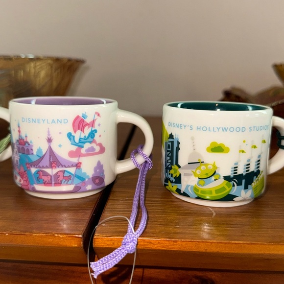 7 DISNEY STARBUCKS MINI ESPRESSO MUGS - Picture 3 of 6